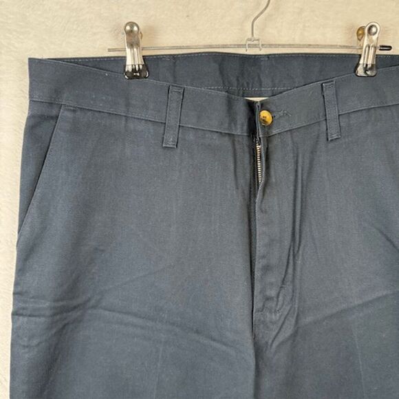 Timber Creek Navy Blue Flat Front Men's Trousers Khakis Chinos Size 34x34 - Picture 2 of 12